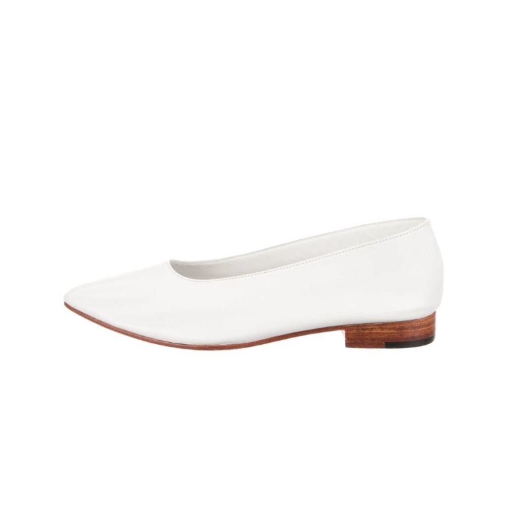 Martiniano Party Flats in white, sz 36.5